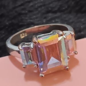 PINK IRIDESCENT STONE. LISTING ONCE APPRAISED. Size 6